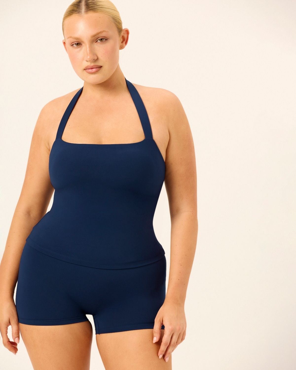 Serenity Halle Halter Tank | Navy