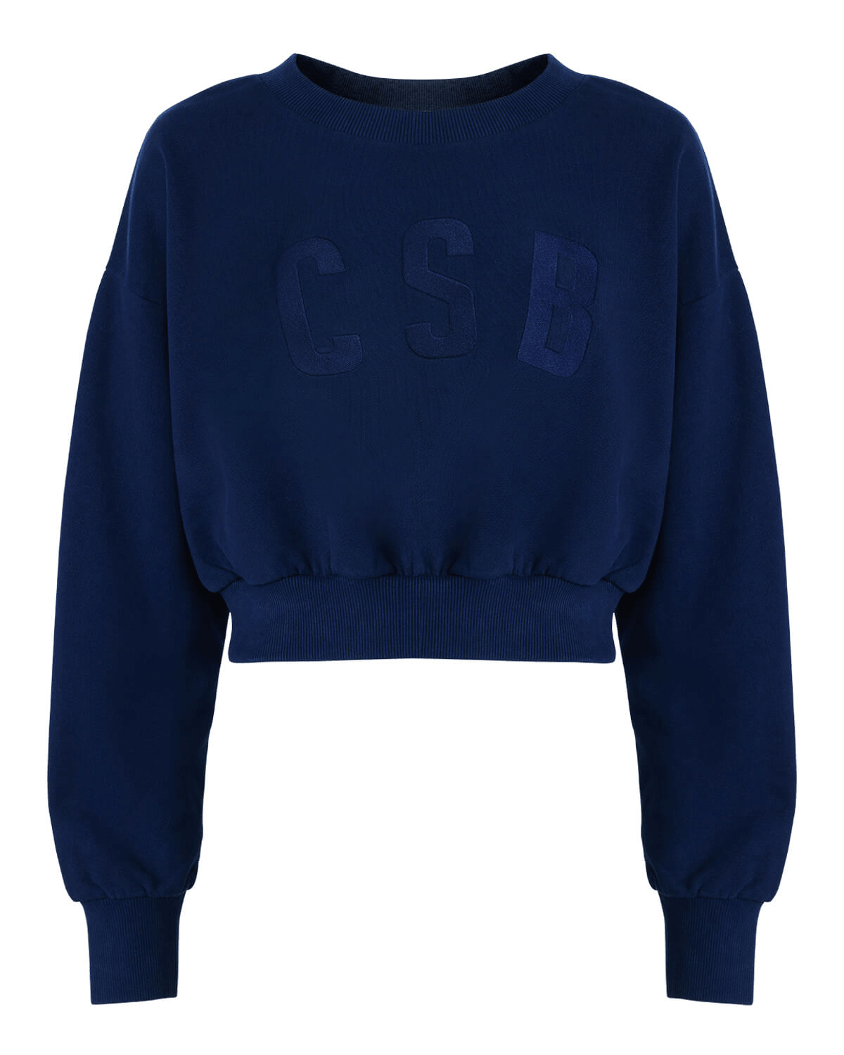 Cropped Crew Neck | Navy