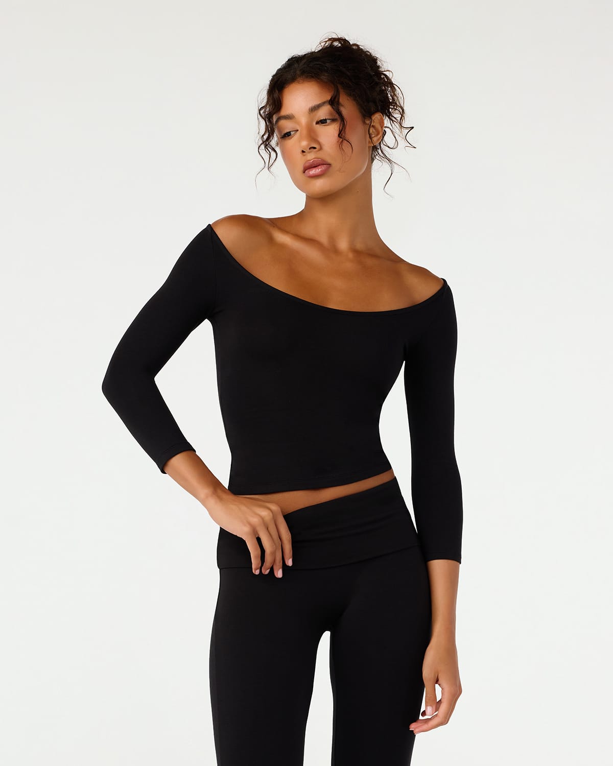 3/4 Sleeve Top | Black