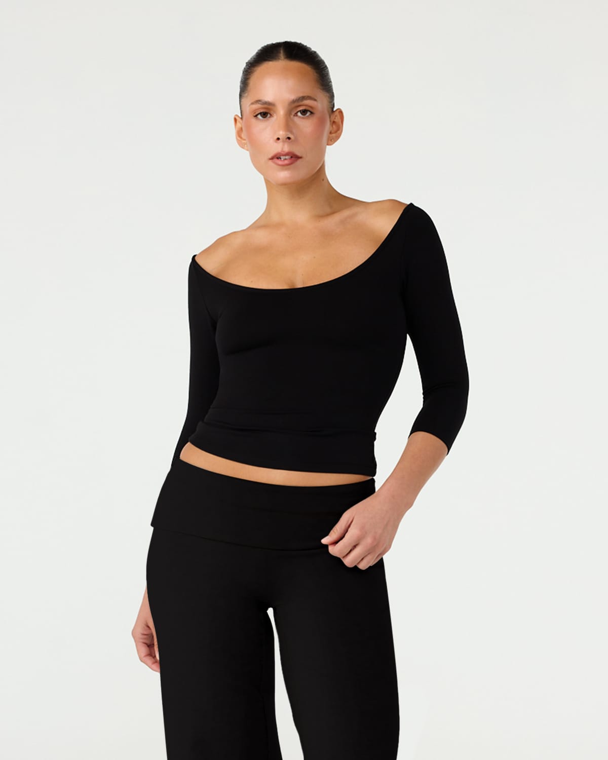 3/4 Sleeve Top | Black