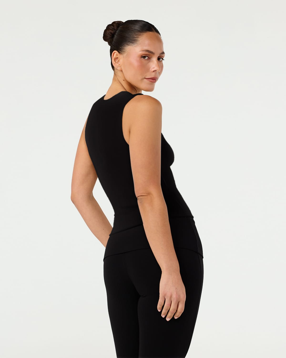 Jersey V Neck Tank | Black