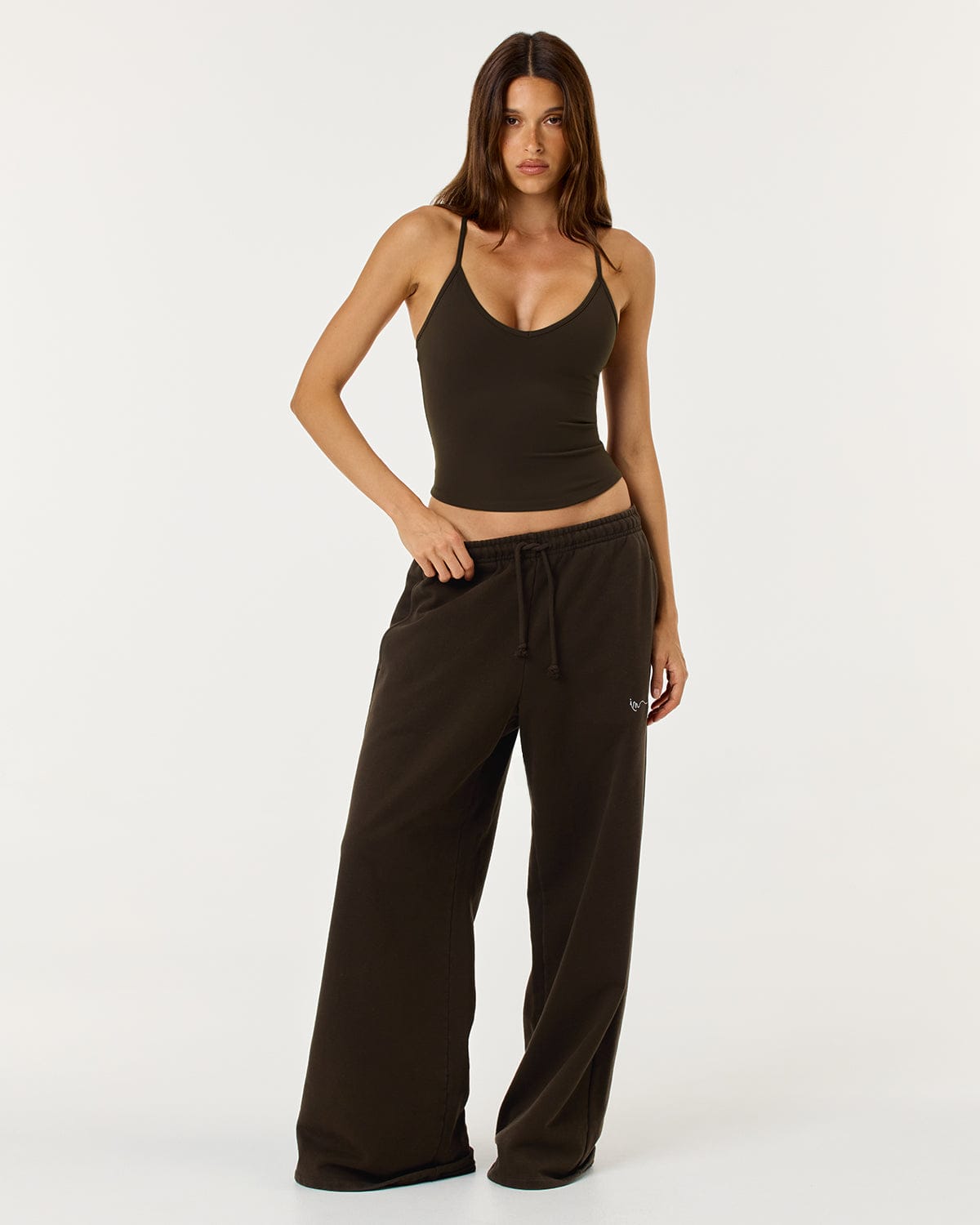 Wide Leg Sweatpants | Dark Chocolate