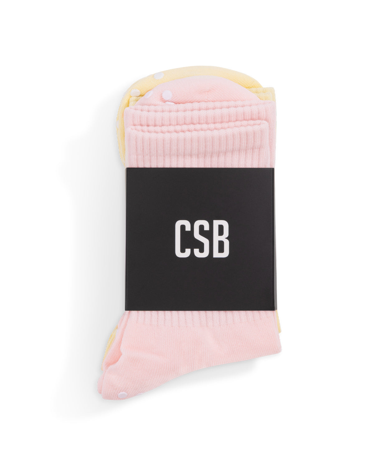 2PK Pilates Grip Socks | Butter / Baby Pink