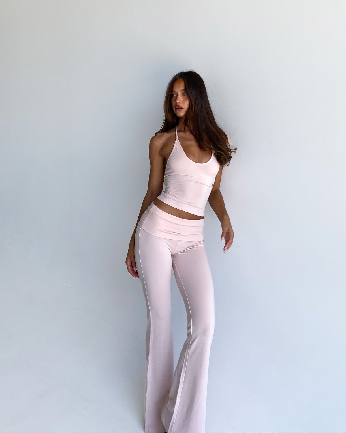 Jersey Flare Pants | Blush