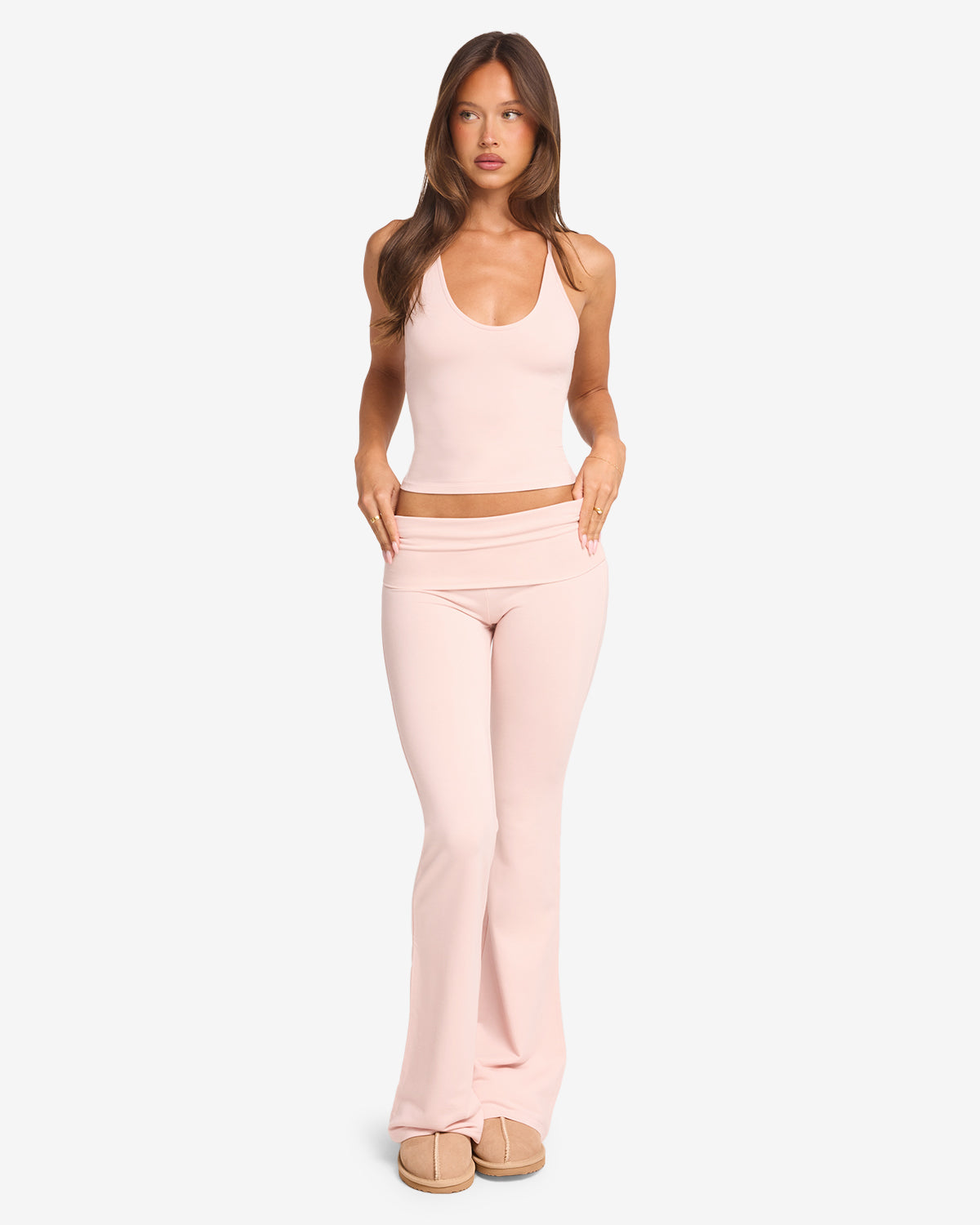 Jersey Flare Pants | Blush