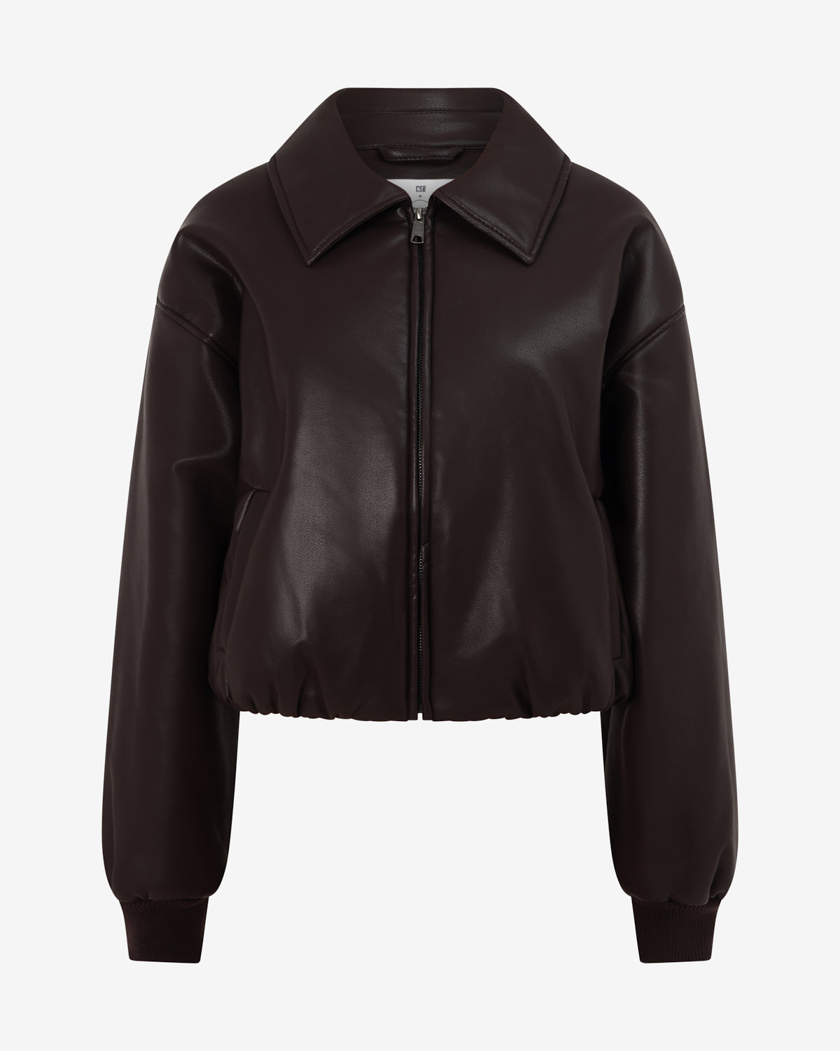 Leather Bomber Jacket | Dark Chocolate