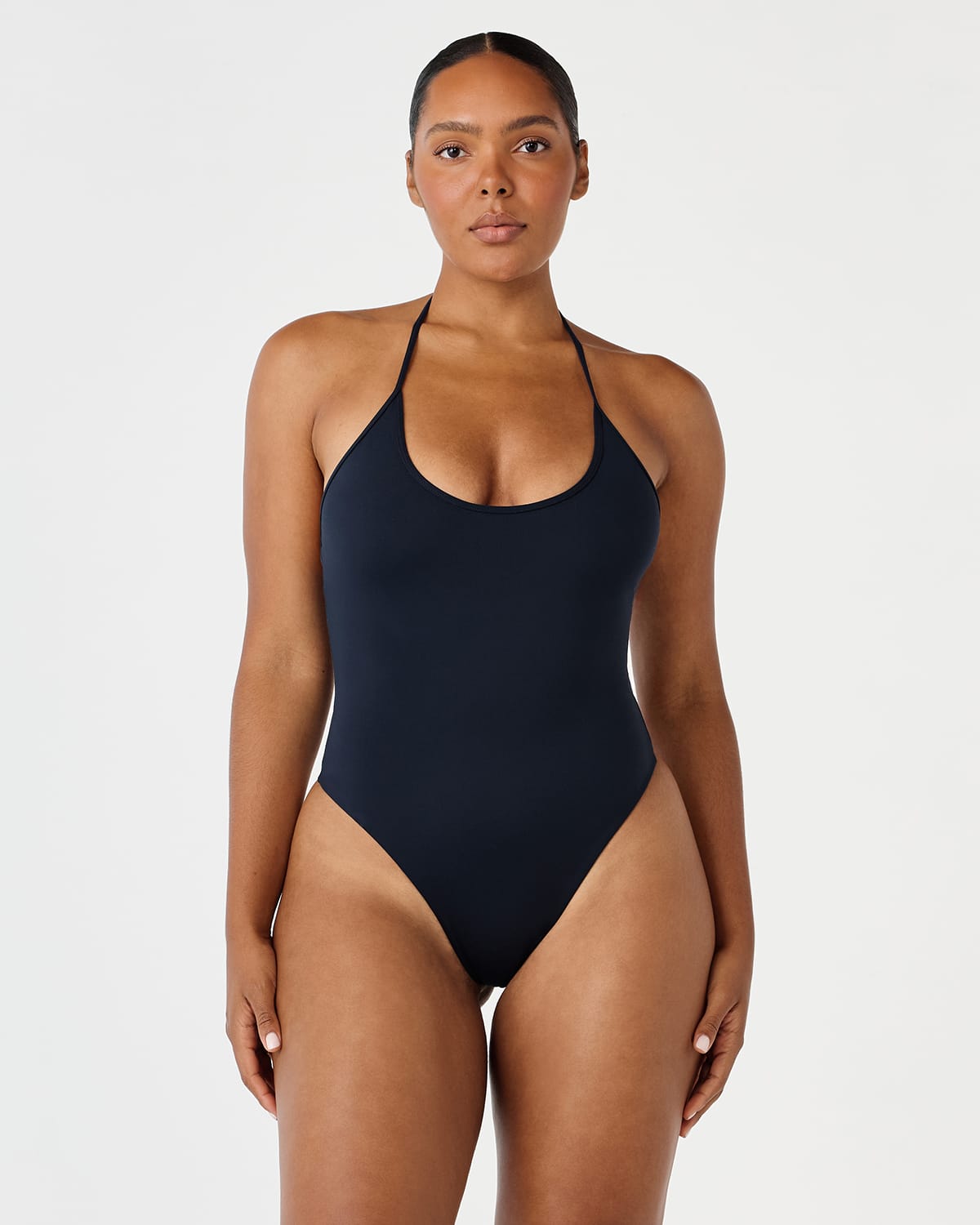 Form Halter Bodysuit | Deep Navy