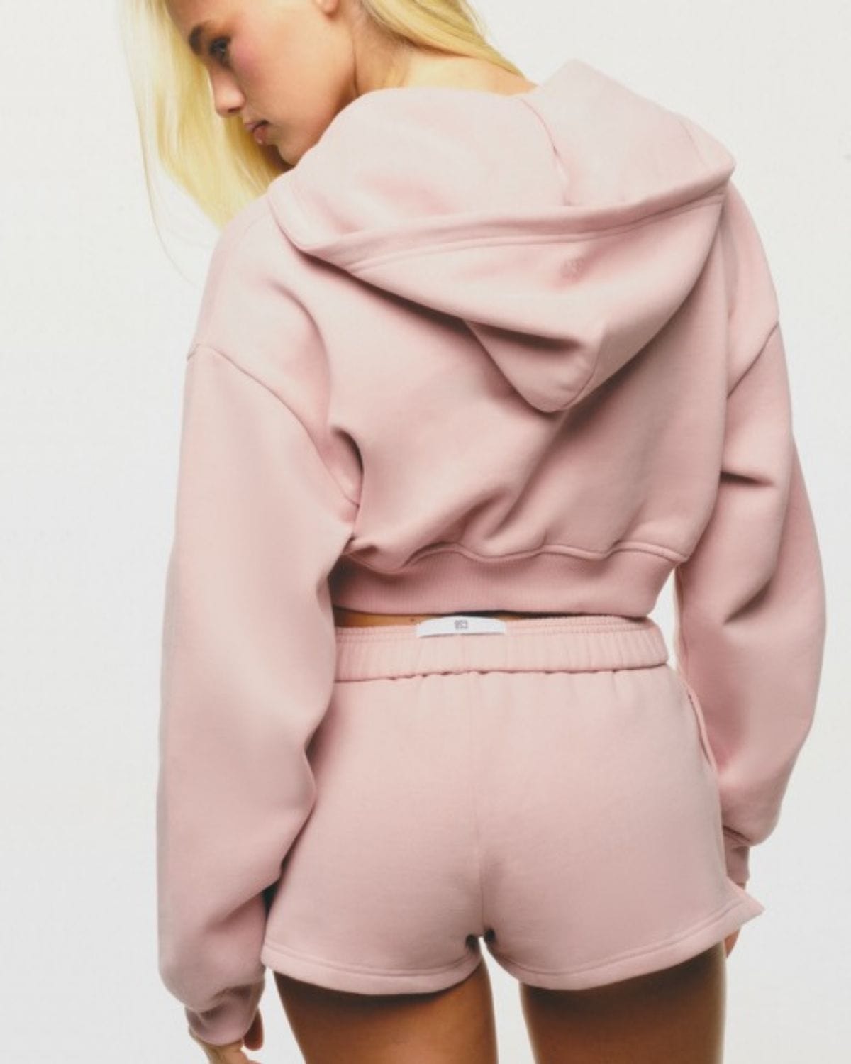 Cropped Hoodie | Dusty Pink