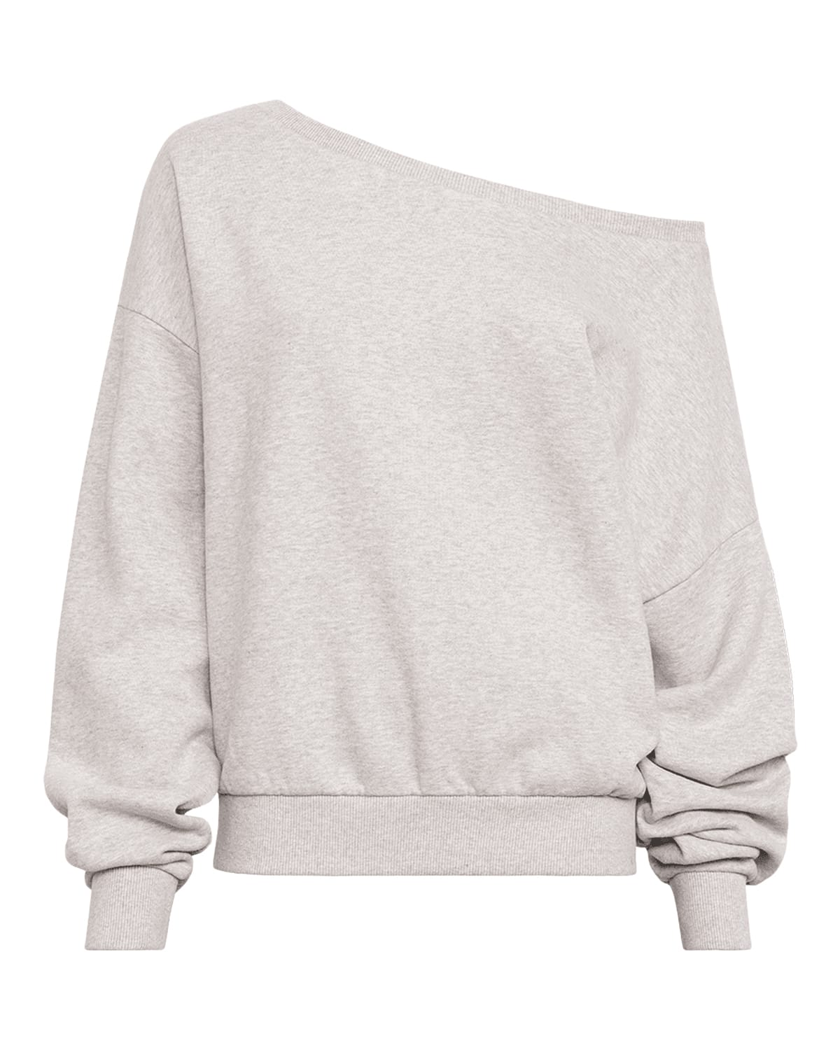 Off Shoulder Sweatshirt | Grey Marle