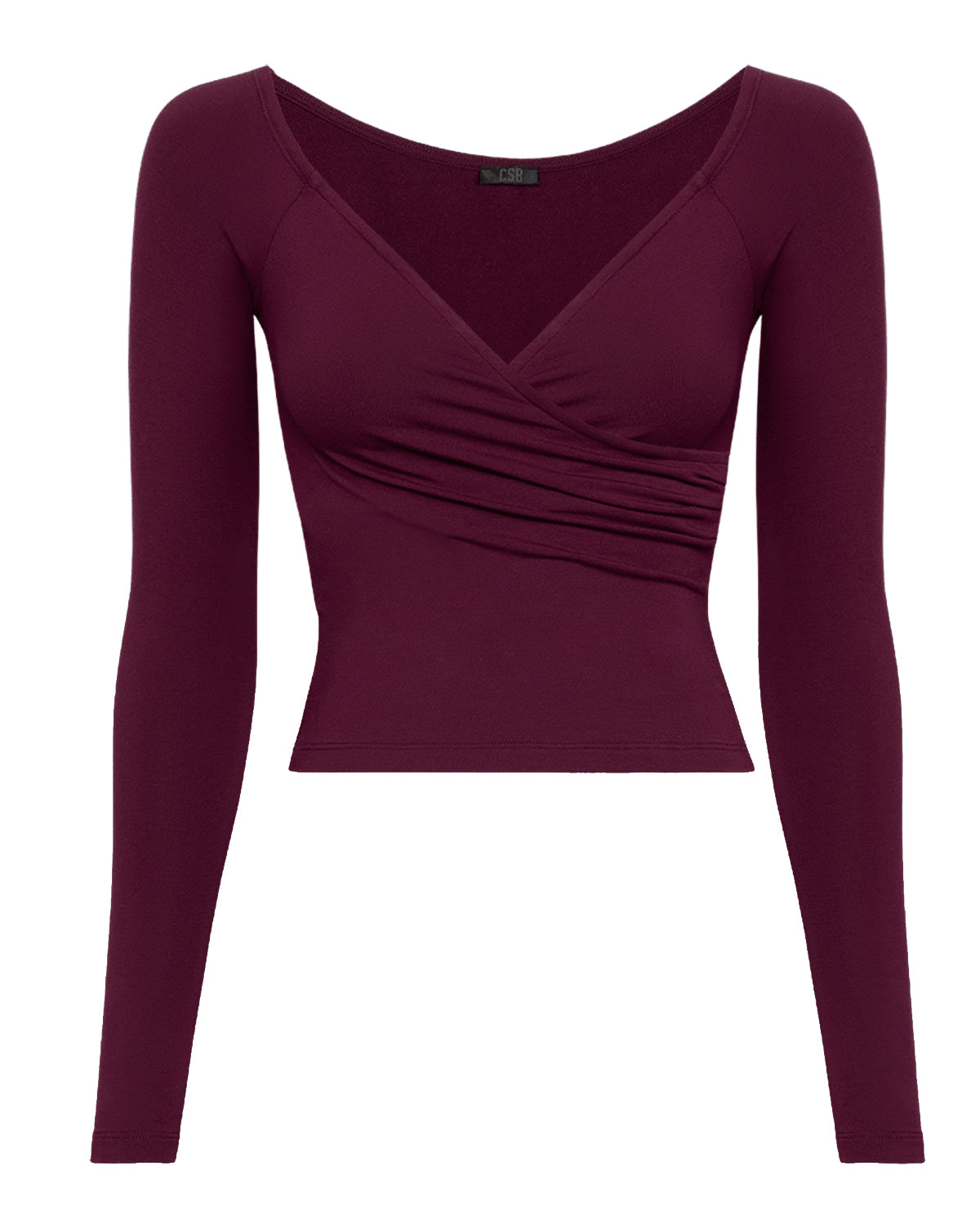 Off Shoulder Wrap Top | Deep Berry