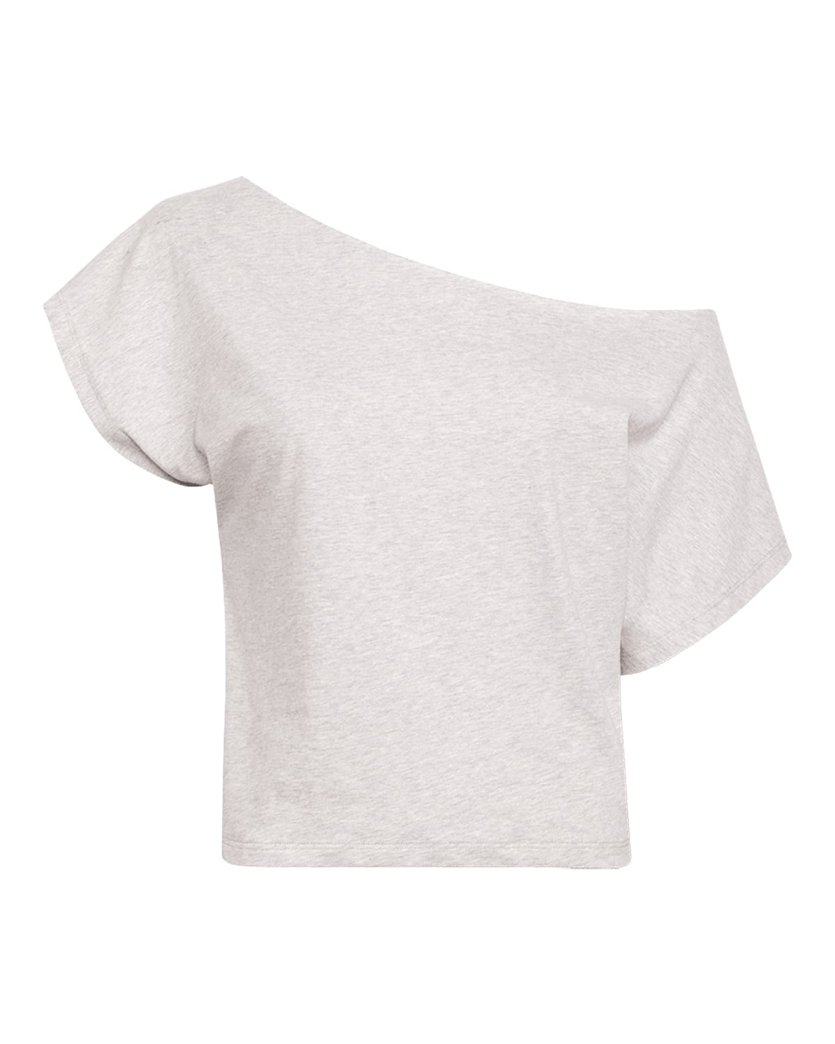 One Shoulder Slouchy Tee | Grey Marle