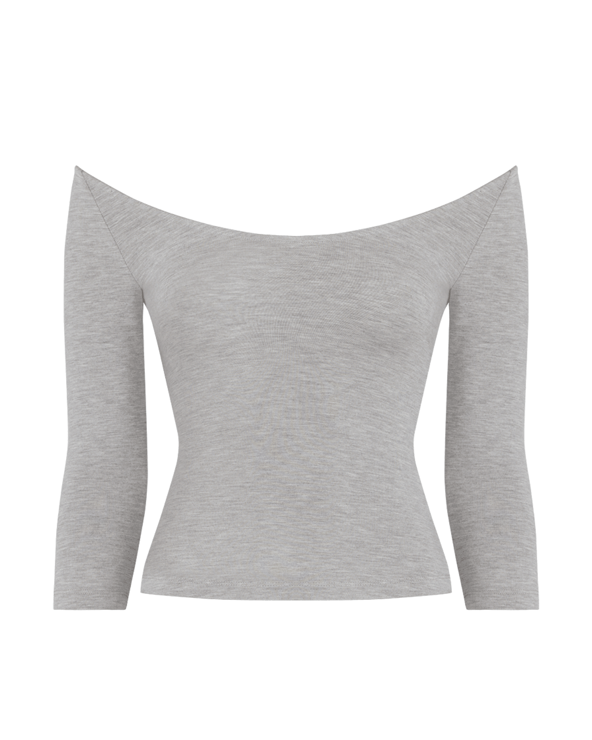 3/4 Sleeve Top | Grey Marle