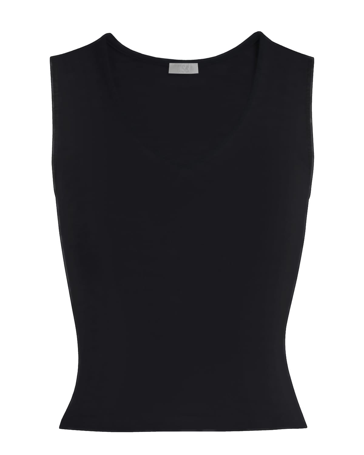 Jersey V Neck Tank | Black