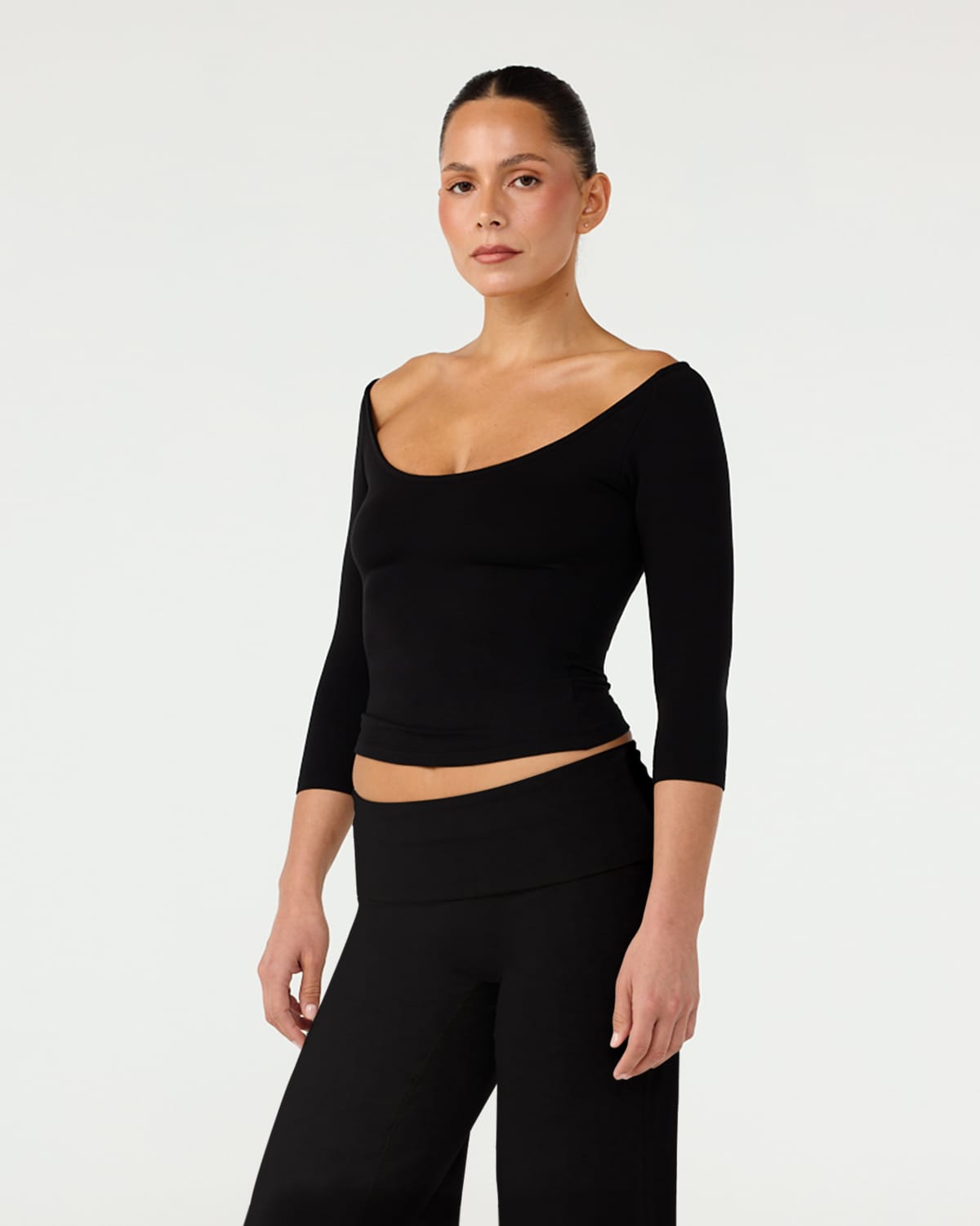 3/4 Sleeve Top | Black