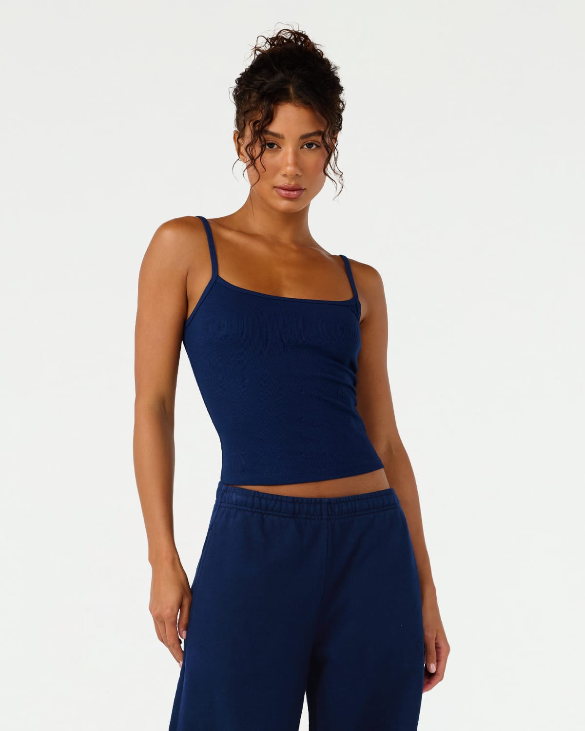 Rib Cami Tank | Navy
