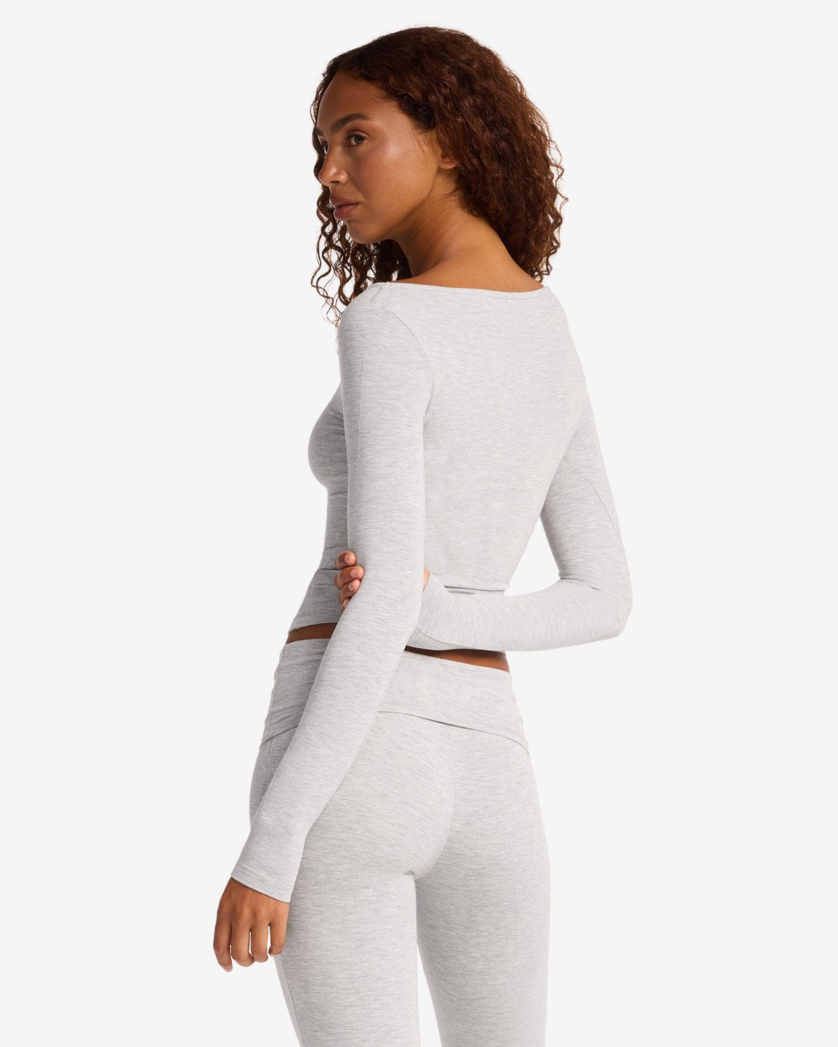 Boat Neck Long Sleeve Top | Snow Marle