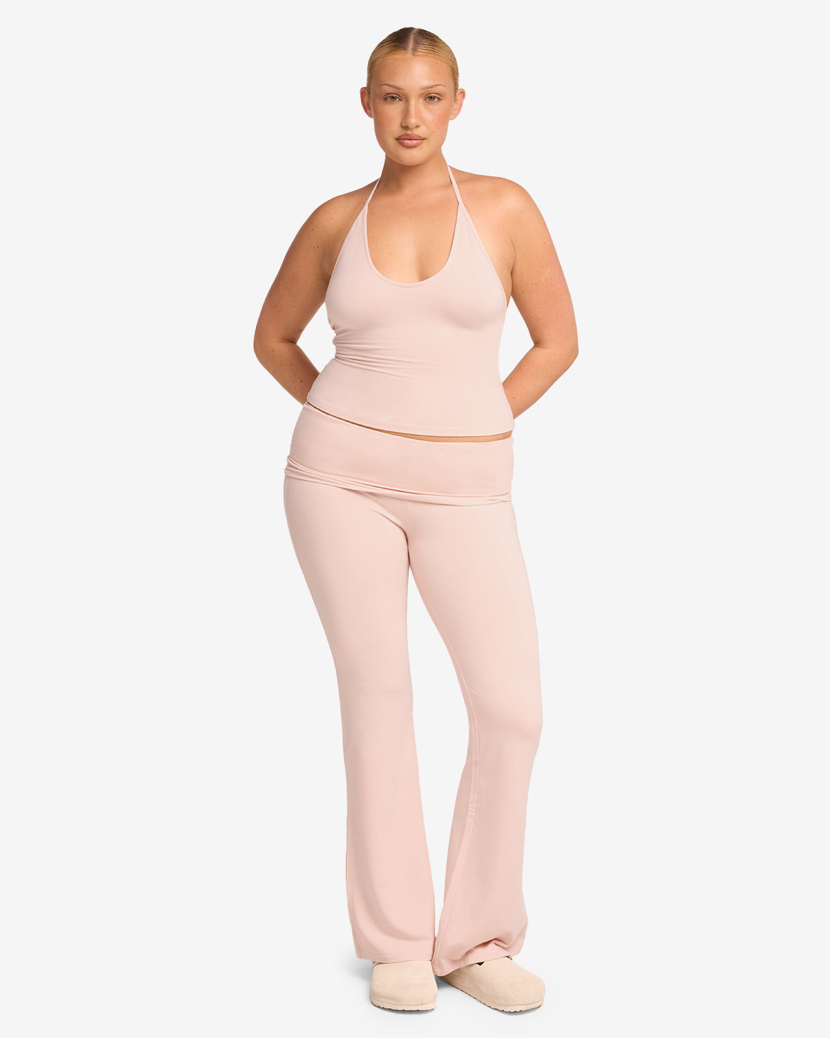Jersey Flare Pants | Blush