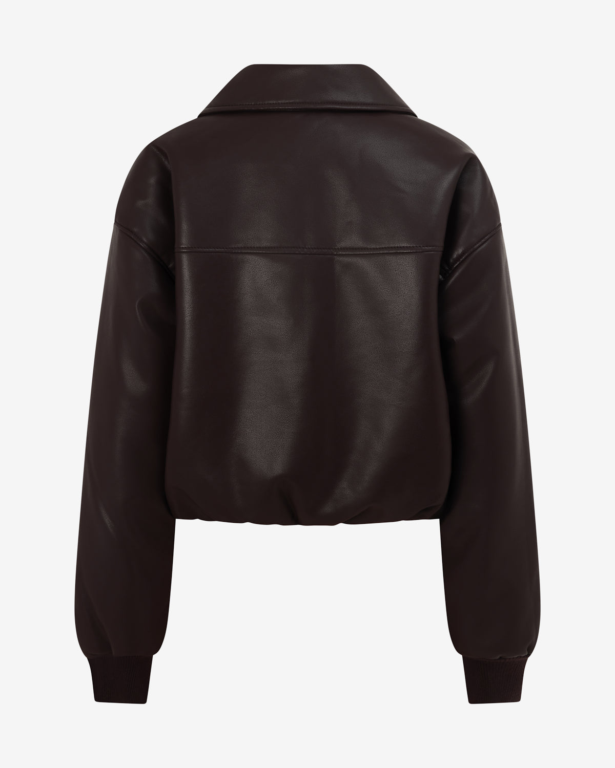 Leather Bomber Jacket | Dark Chocolate