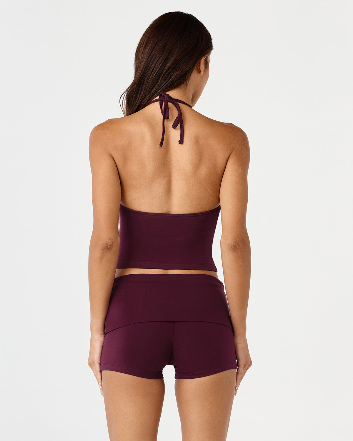 Halter Tie Tank | Deep Berry