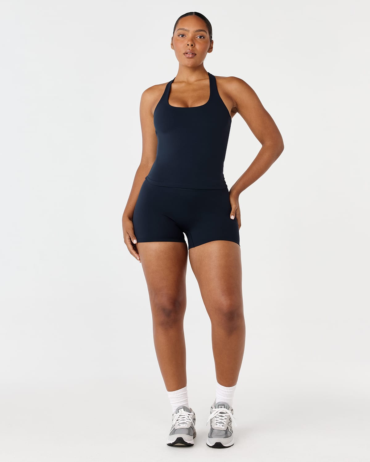 Fade Invisible Scrunch Shorts 4" | Deep Navy