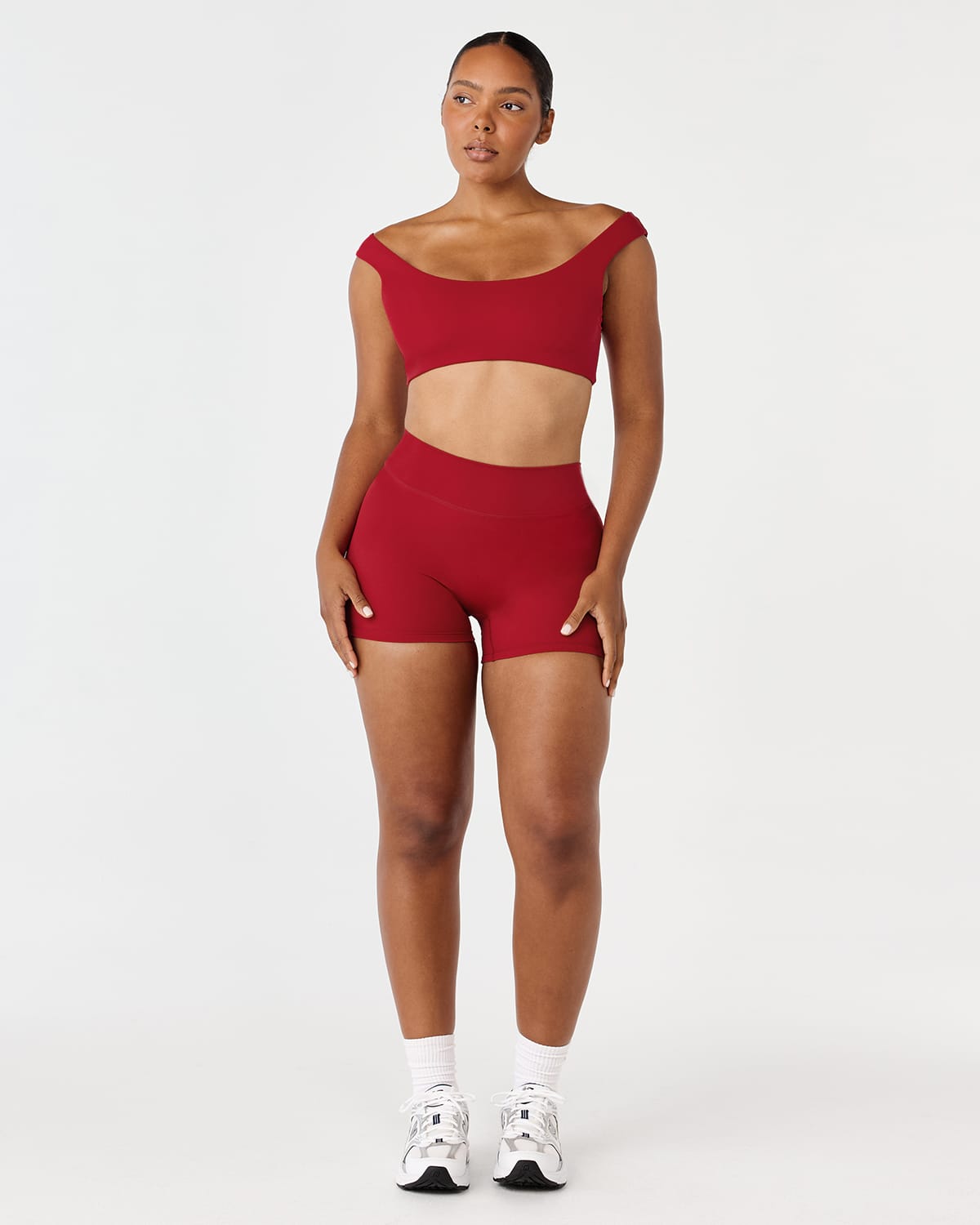 Fade Invisible Scrunch Shorts 4" | Retro Red