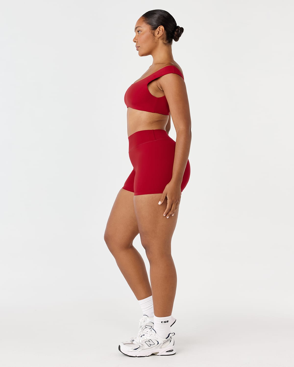 Fade Invisible Scrunch Shorts 4" | Retro Red