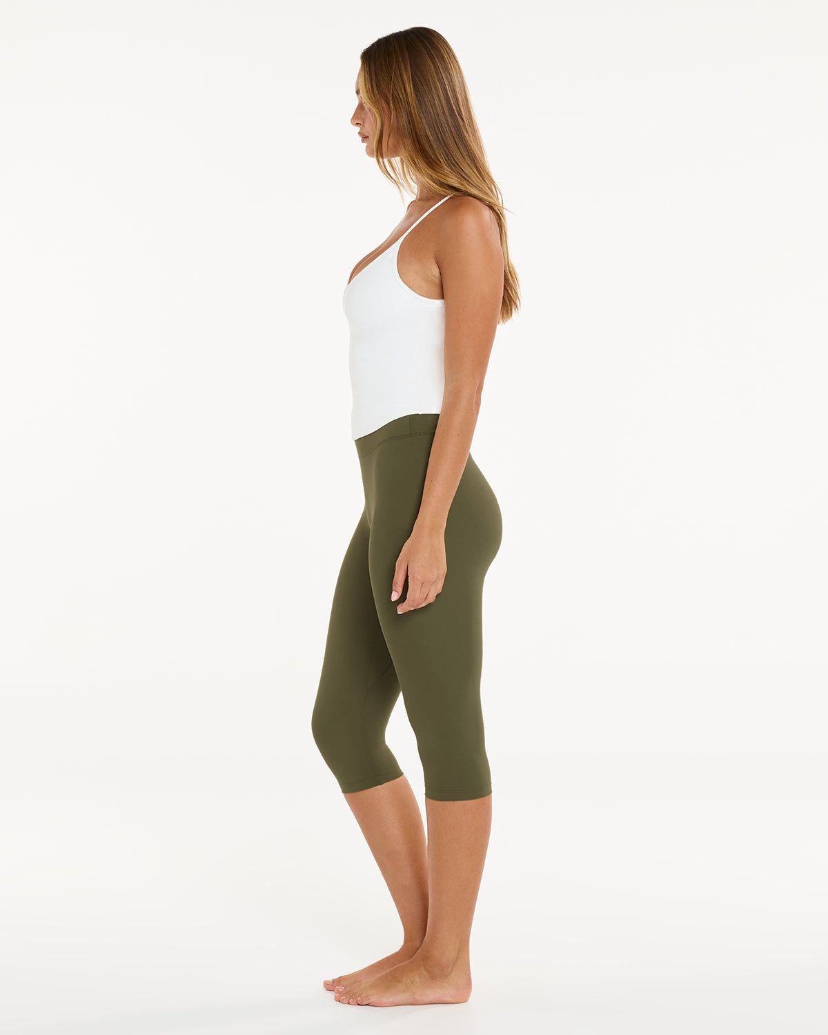 Form Invisible Scrunch Capri Leggings 16" | Deep Green