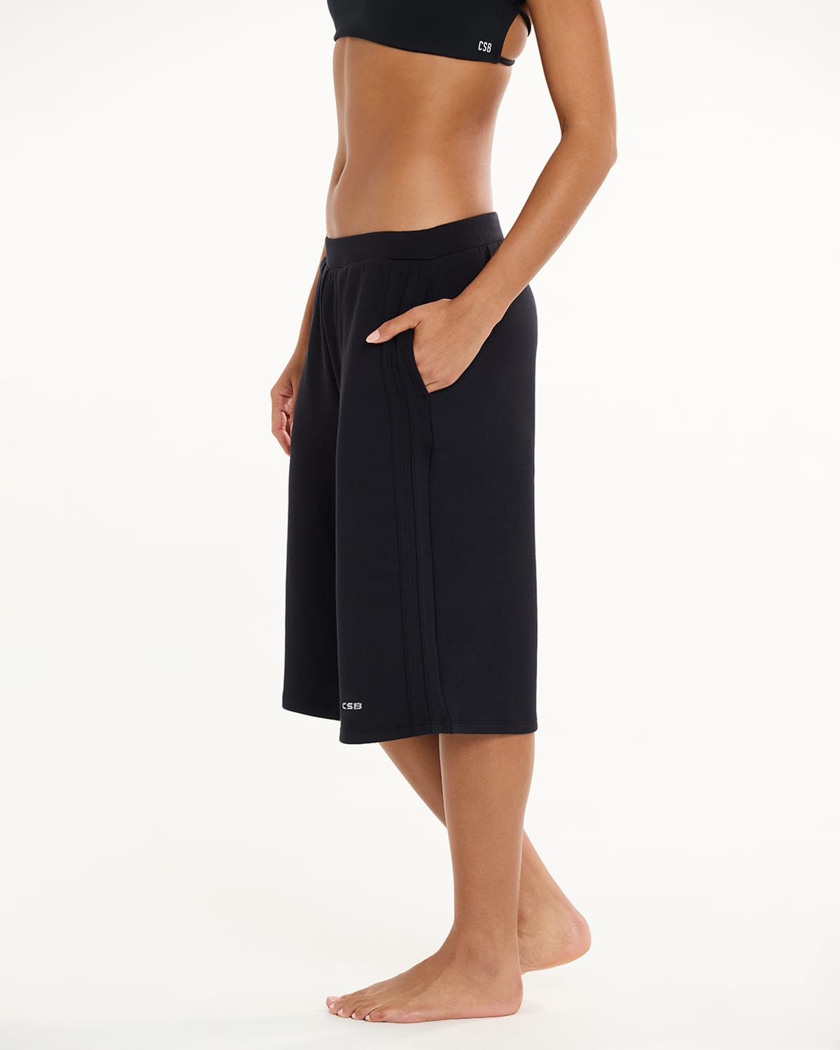 Sporty Track Shorts | Black