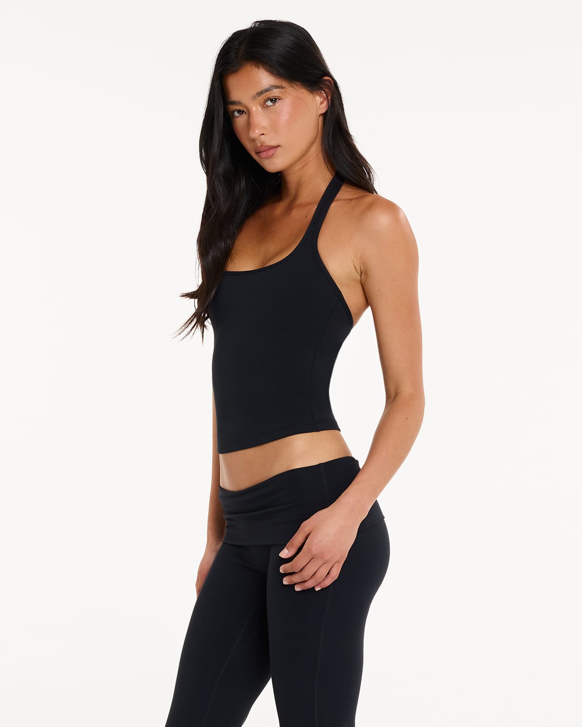 Form Square Neck Halter Tank | Black